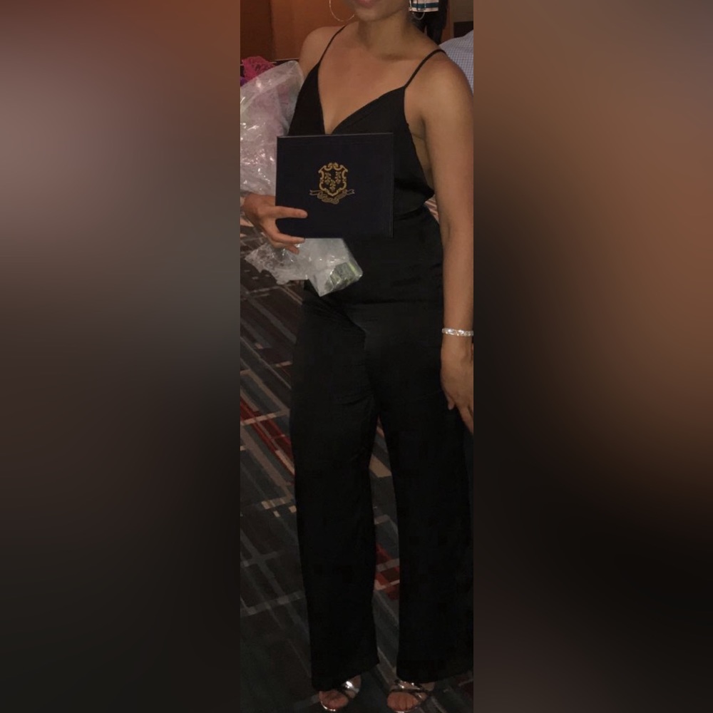 Black Cowl Jumpsuit